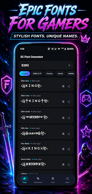 SG Font Generator: Game Style Screenshot 1