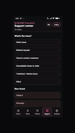 RA Delivery Merchant Screenshot 2