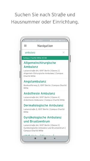 Charité Navi Screenshot 1