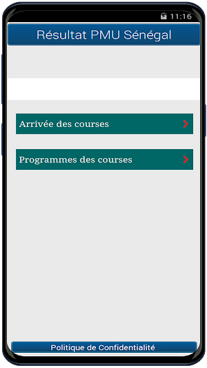 Résultat PMU LONASE Sénégal Screenshot 0
