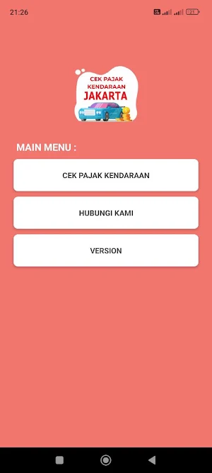 Cek Pajak Kendaraan Jakarta Screenshot 1
