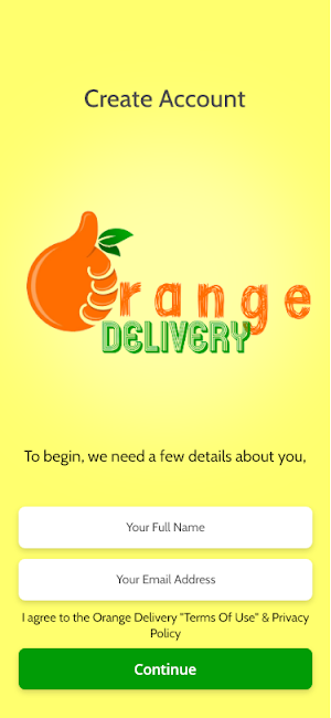Orange Delivery Screenshot 2