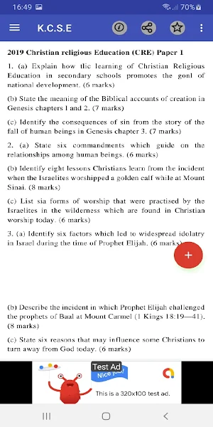 KCSE C.R.E PAST PAPERS, QUESTIONS + ANSWERS. Screenshot 1