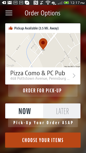 Pizza Como & PC Pub App Screenshot 1