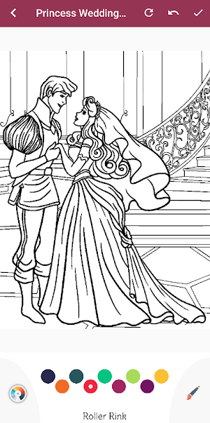 Princess Wedding Coloring Book Screenshot 1