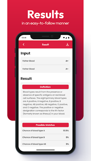 Blood Type Checker Blood Group Screenshot 2