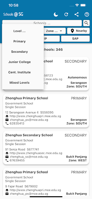 Schools @ SG Screenshot 3