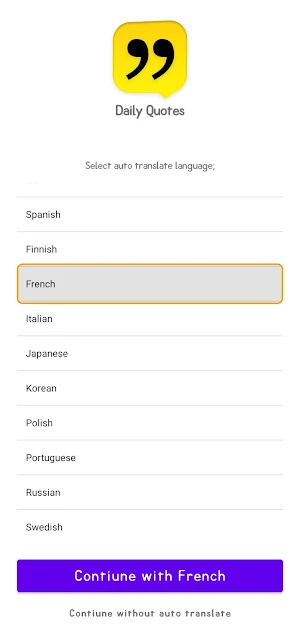 Daily Quotes - English, Offline, Auto Translate Screenshot 1