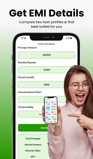 LoanCash - Loan EMI Calculator Screenshot 3