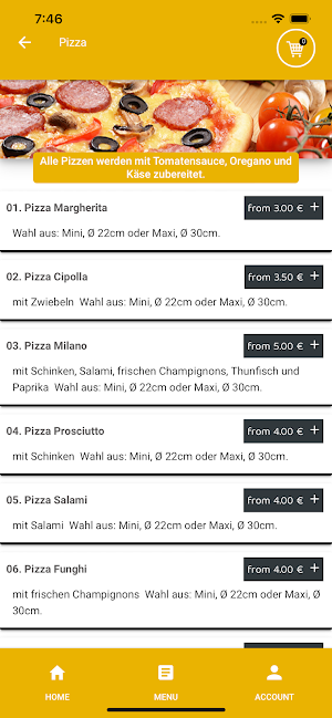 Pizzeria Trattoria Milano Screenshot 2