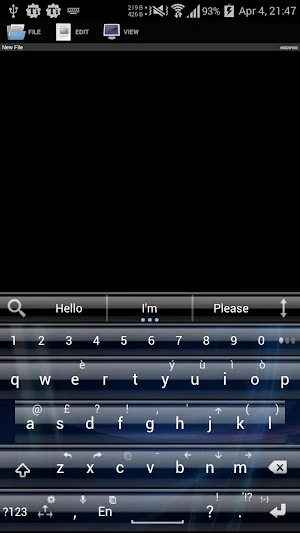 AI Keyboard Theme Glass Blue Screenshot 0