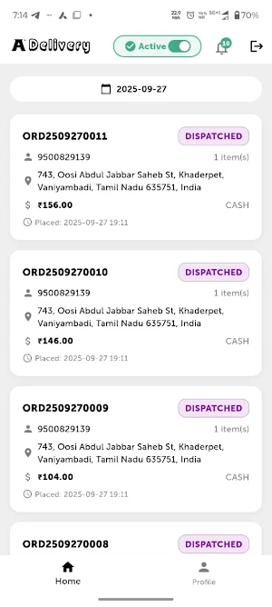 Ahmedia Delivery Screenshot 1