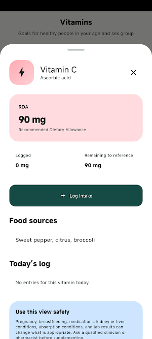 Vitamin Tracker Screenshot 2