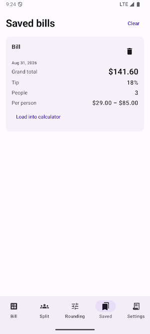 SplitMate — Tip & Bill Split Screenshot 3