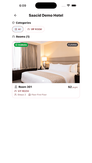 HOY Booking Screenshot 2