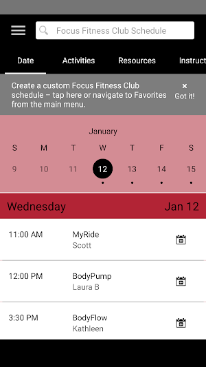 Focus Fitness Club Screenshot 2