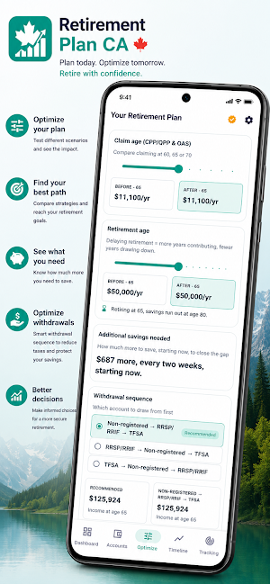 Retirement Plan CA - RRSP, CPP Screenshot 2