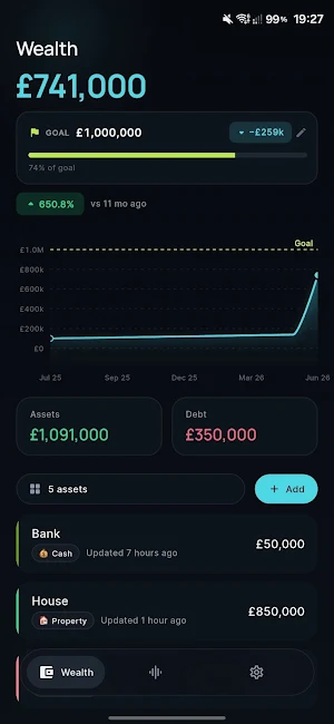 Wealth & Cashflow Tracker Screenshot 2