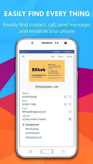 Smart Business Card Reader Screenshot 2