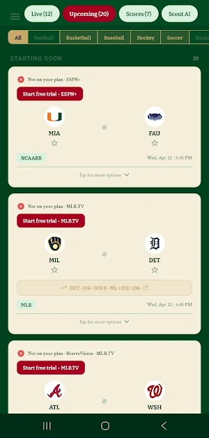 Find My Sports Screenshot 1
