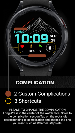 Mountain Summits Watch Face Screenshot 3