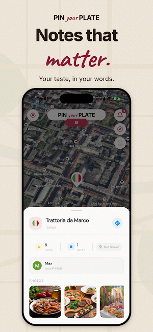 Pin Your Plate: Restaurant Map Screenshot 2
