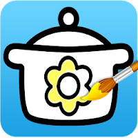 Kitchen Glitter Coloring Book - Drawing Pages