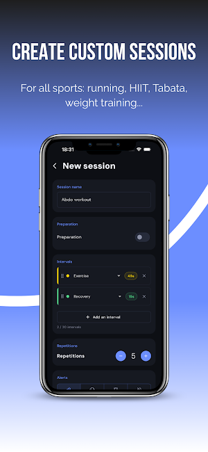 Session - HIIT Interval Timer Screenshot 1