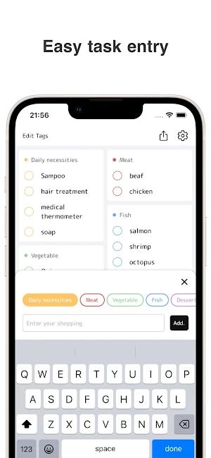 Grocery Shopping List Simple Screenshot 1