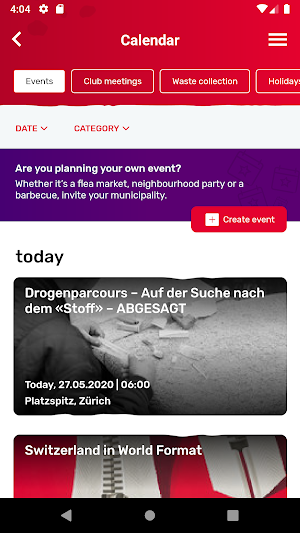 Localcities. Swiss municipalities Screenshot 3