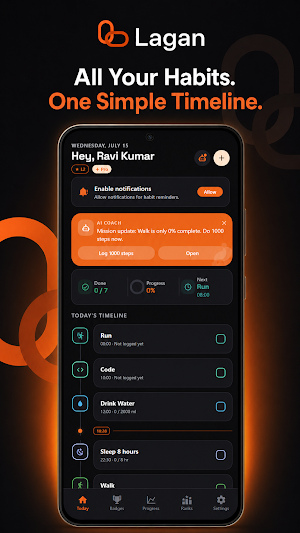 Lagan: AI Habit Tracker Screenshot 2
