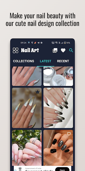 Silver Gleam Nail Art Design Screenshot 3