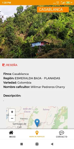 Cafés especiales - Mapa de perfiles Screenshot 3