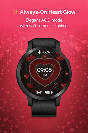 Animated Valentine Heart Watch Screenshot 2