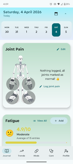 RheumaTracker Screenshot 0