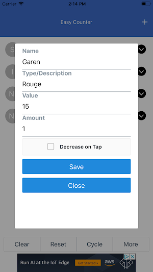 Easy Counter Tracker Screenshot 3