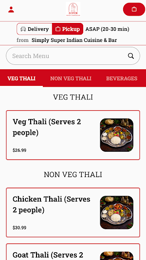 Simply Super Indian Cuisine Screenshot 1