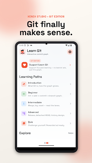 Learn Git: Code & Terminal App Screenshot 2