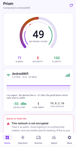 Prism: Wi-Fi Analyzer Screenshot 0