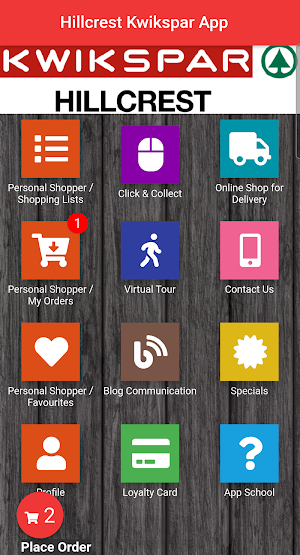 Hillcrest Kwikspar App Screenshot 0