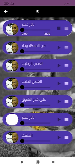 اغاني نادر خضر 2024 بدون نت Screenshot 3