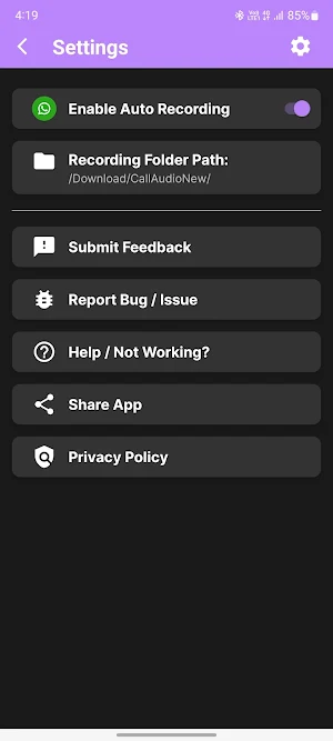 Call Recorder for Whatsapp Screenshot 3