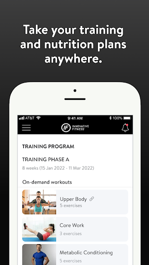 Innovative Fitness App Screenshot 1