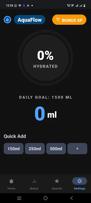 AquaFlow: Water Drink Reminder Screenshot 2