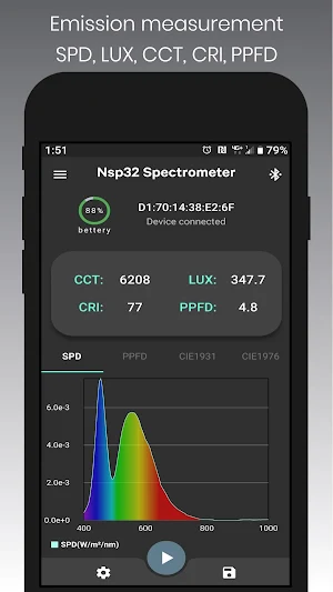 NSP32 nanoLambda Spectrometer Screenshot 0