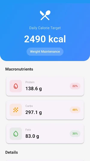 Nutrition Calculator Screenshot 0
