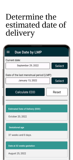 Pregnancy Due Date Calculator Screenshot 1