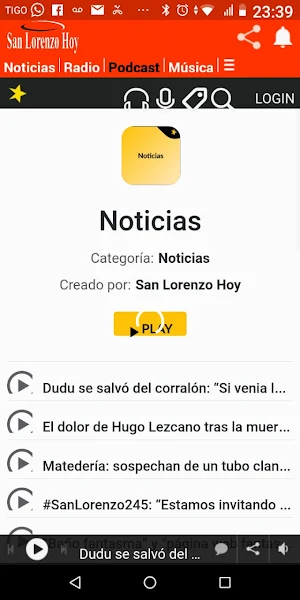 San Lorenzo Hoy Screenshot 3