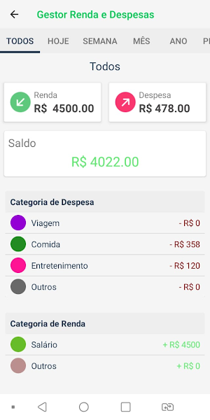 Gestor Renda e Despesas Screenshot 3