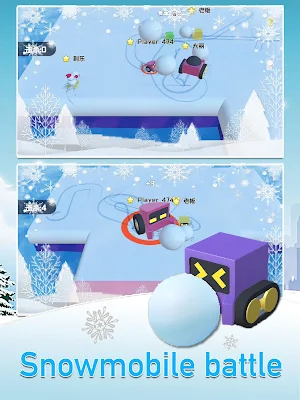 Snowmobile Battle-fun snowball Screenshot 3